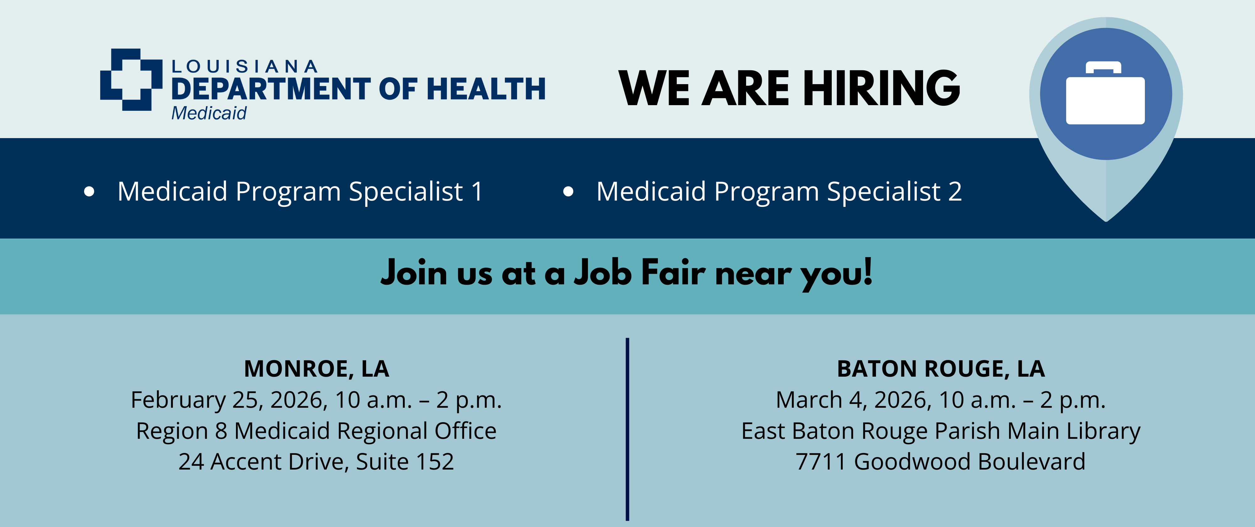 Louisiana Department of Health - Hiring
